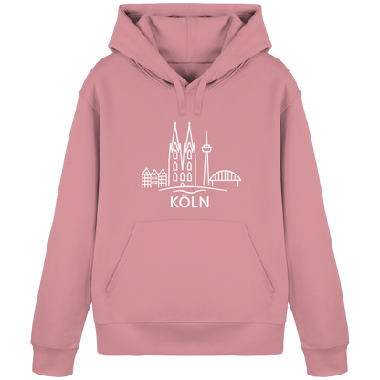 Köln Skyline (großer Druck auf der Brust) - Organic Basic Hoodie
