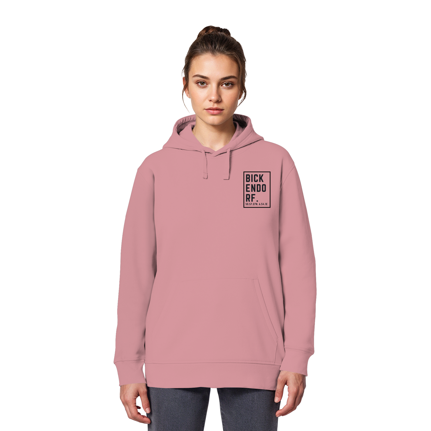 Bickendorf Koordinaten (kleiner Druck auf der Brust) - Organic Basic Hoodie