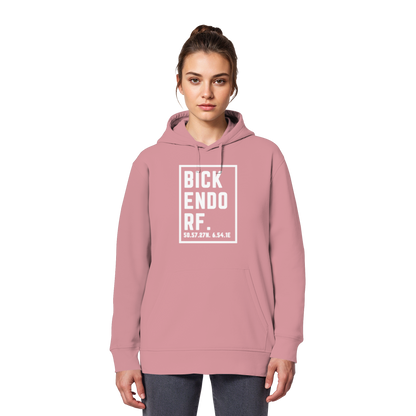 Bickendorf Koordinaten (großer Druck auf der Brust) - Organic Basic Hoodie