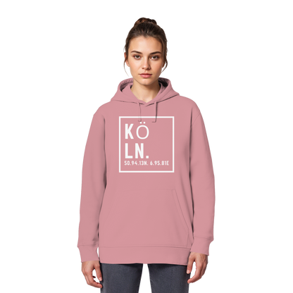 Köln Koordinaten (großer Druck auf der Brust) - Organic Basic Hoodie