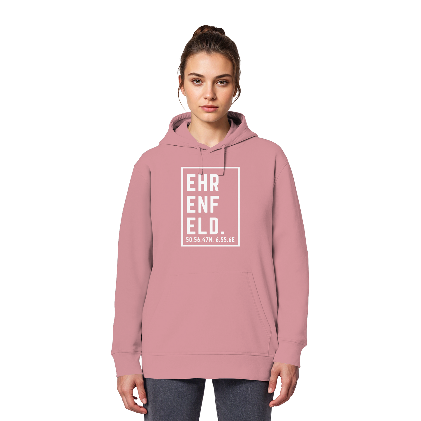 Ehrenfeld Koordinaten (großer Druck auf der Brust) - Organic Basic Hoodie