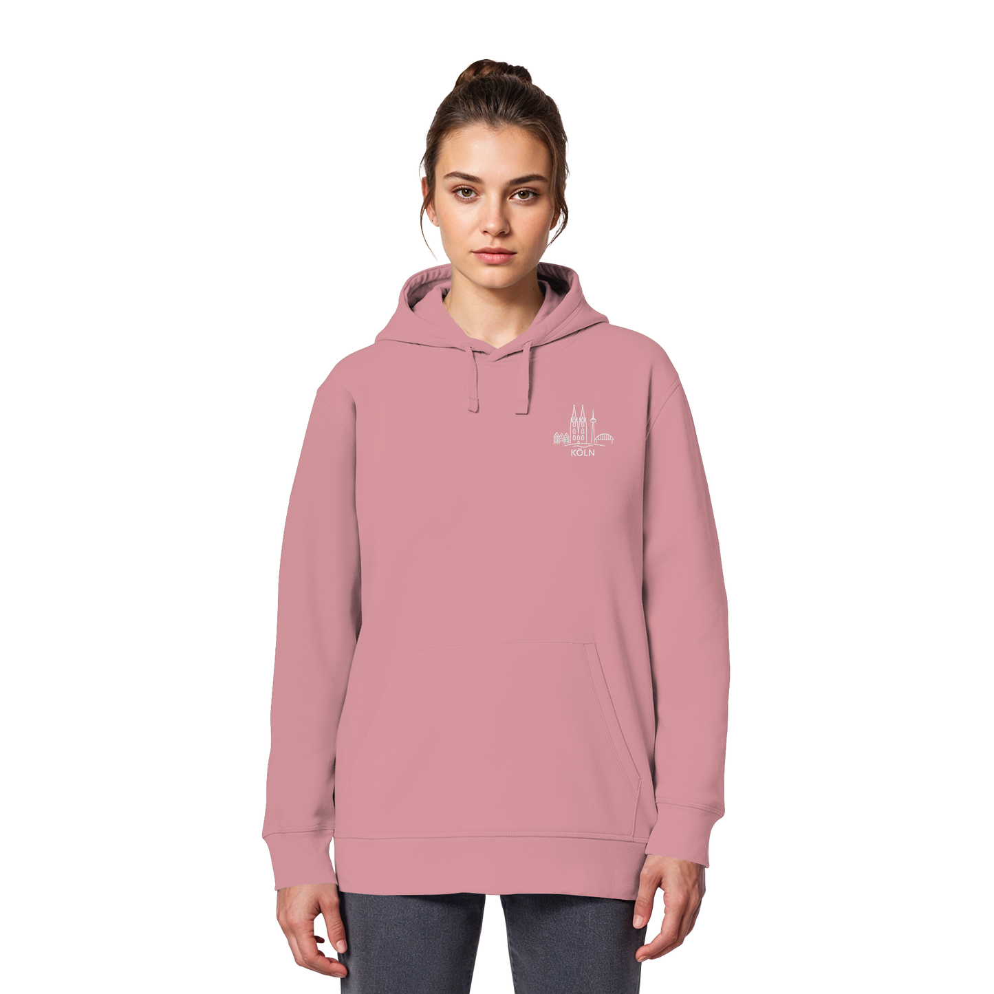 Köln Skyline Stick - Organic Basic Hoodie