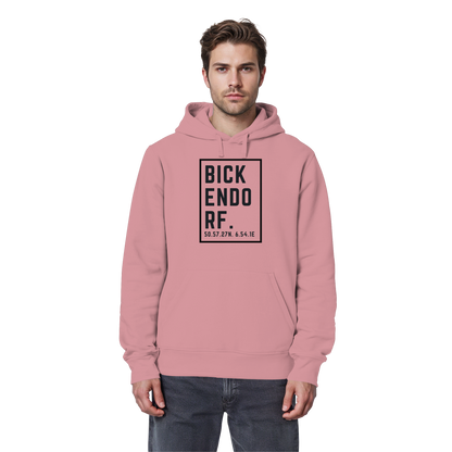 Bickendorf Koordinaten (großer Druck auf der Brust) - Organic Basic Hoodie