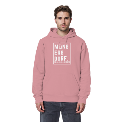 Müngersdorf Koordinaten (großer Druck auf der Brust) - Organic Basic Hoodie