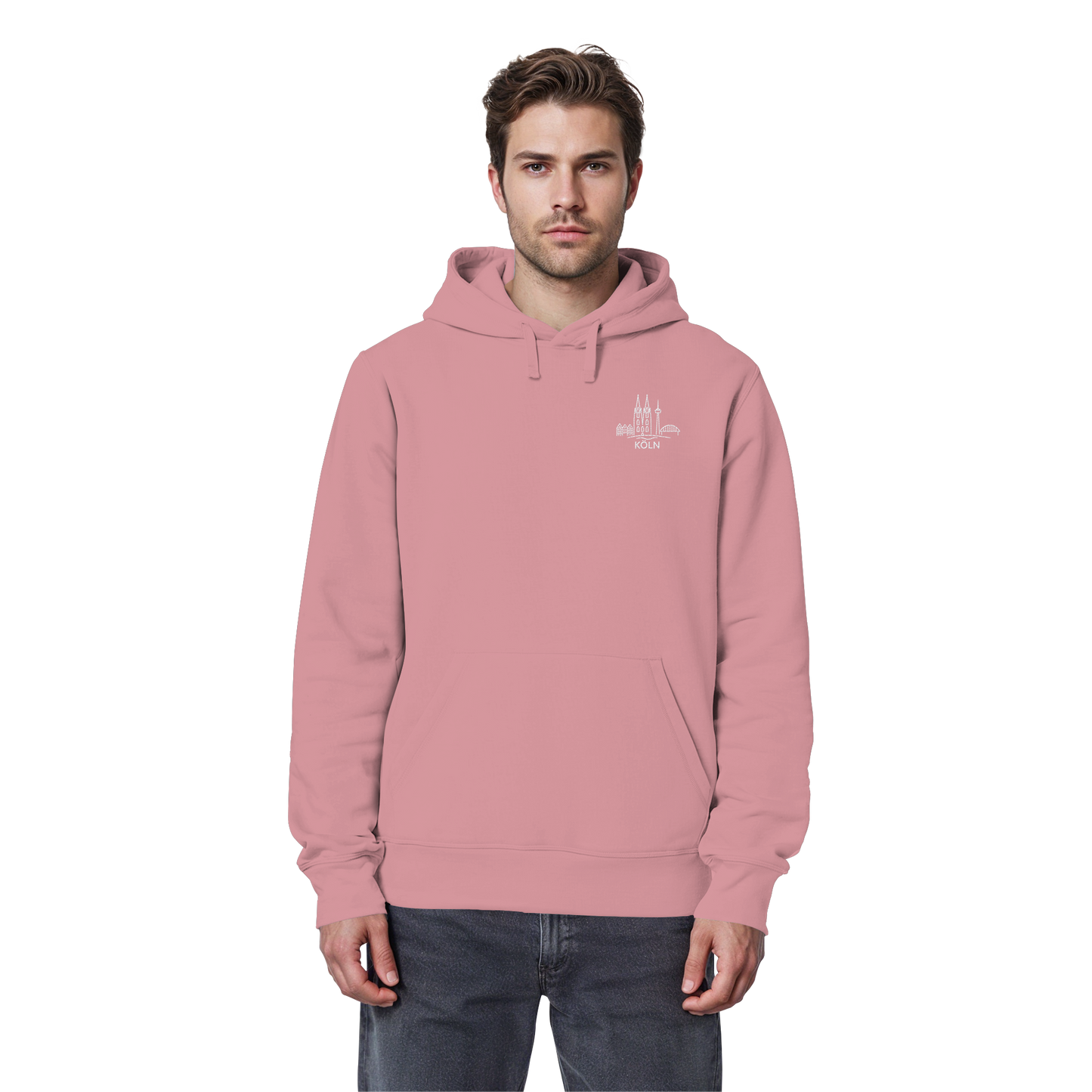 Köln Skyline Stick - Organic Basic Hoodie