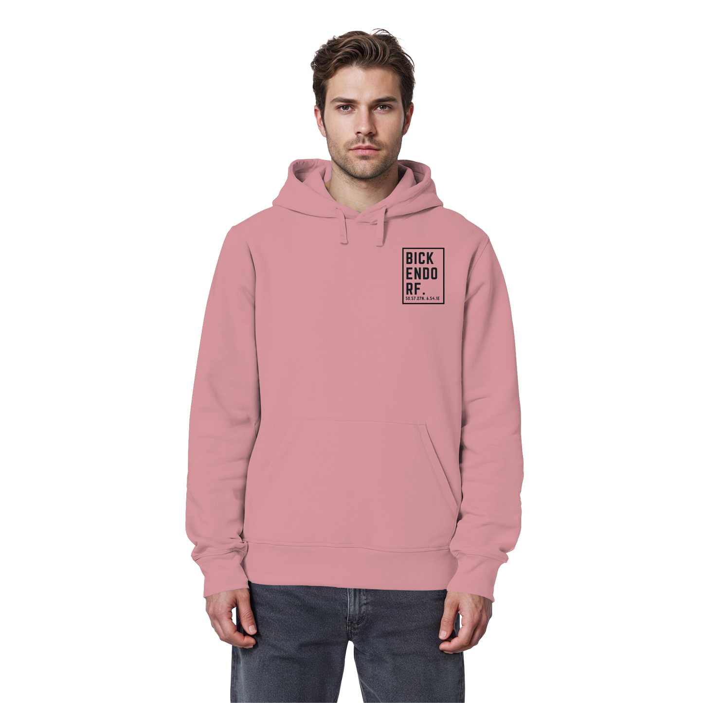Bickendorf Koordinaten (kleiner Druck auf der Brust) - Organic Basic Hoodie