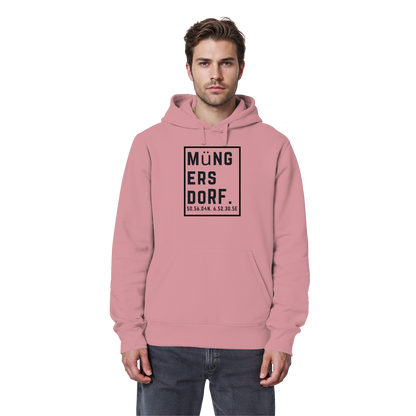 Müngersdorf Koordinaten (großer Druck auf der Brust) - Organic Basic Hoodie