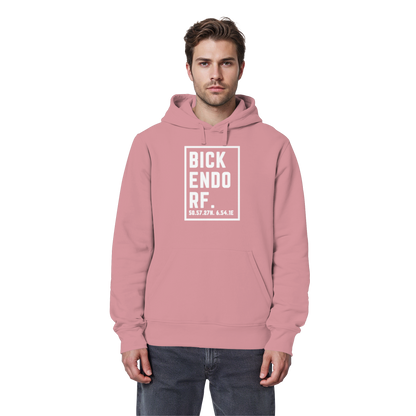 Bickendorf Koordinaten (großer Druck auf der Brust) - Organic Basic Hoodie