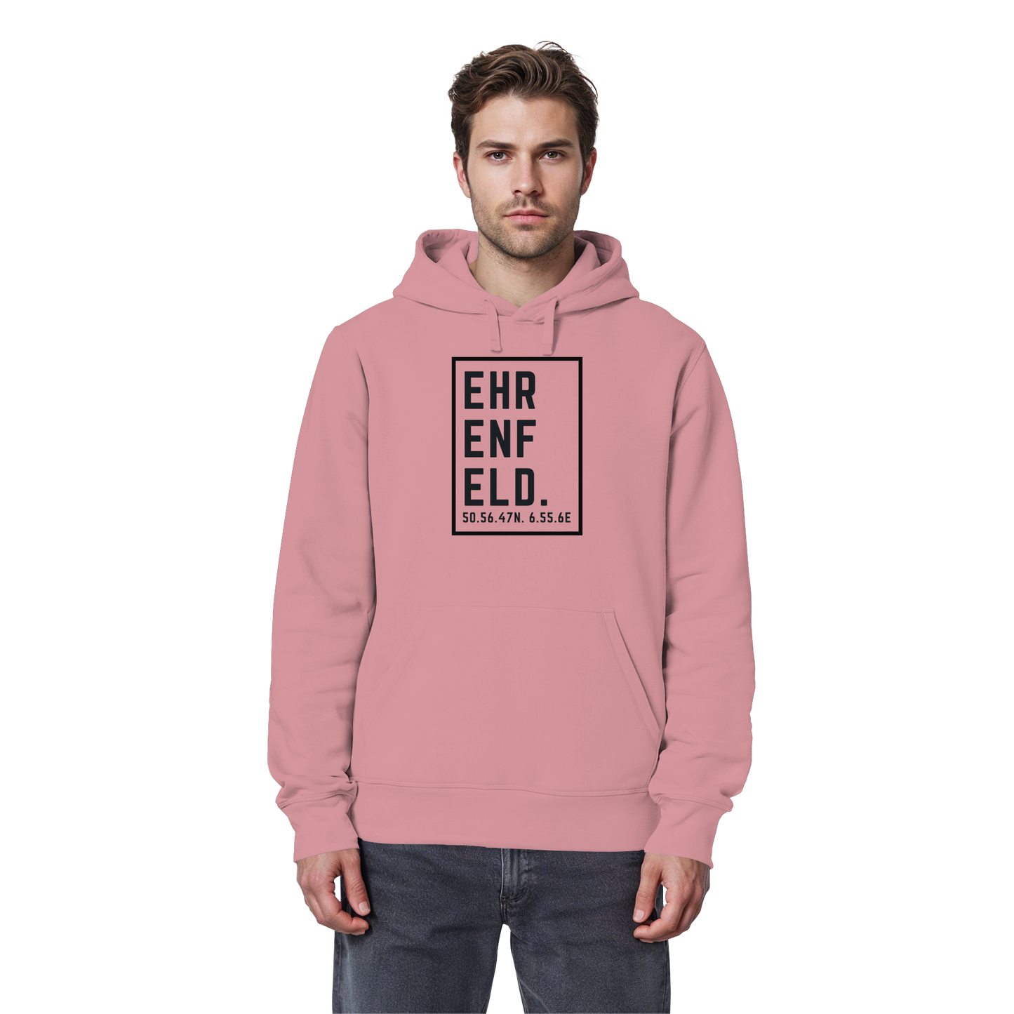 Ehrenfeld Koordinaten (großer Druck auf der Brust) - Organic Basic Hoodie