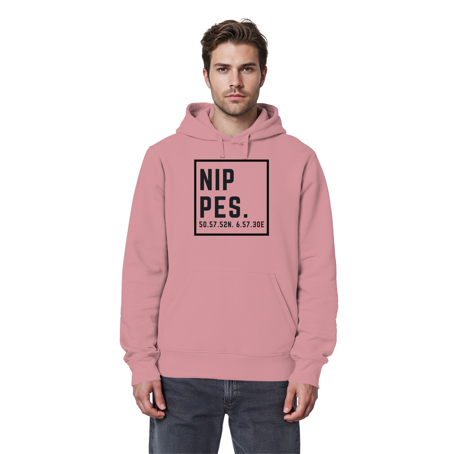 Nippes Koordinaten (großer Druck auf der Brust) - Organic Basic Hoodie