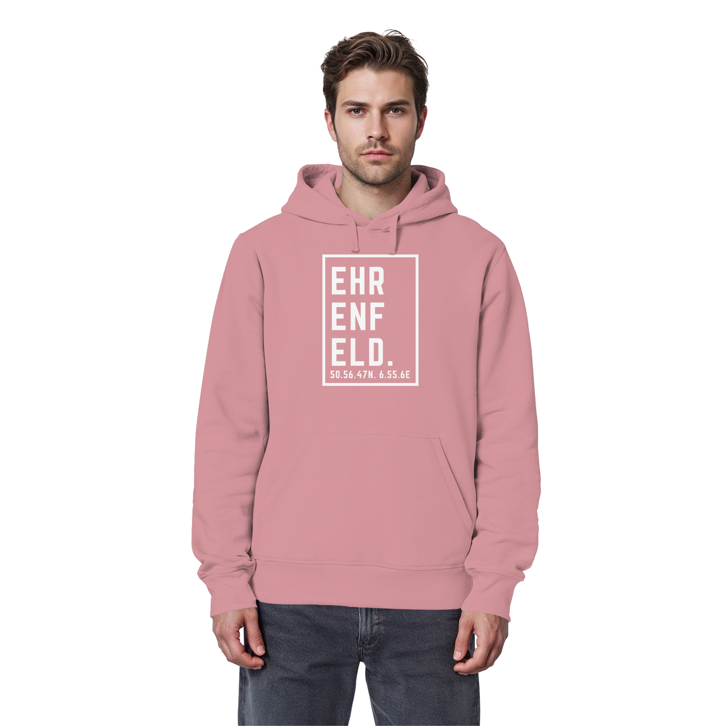 Ehrenfeld Koordinaten (großer Druck auf der Brust) - Organic Basic Hoodie