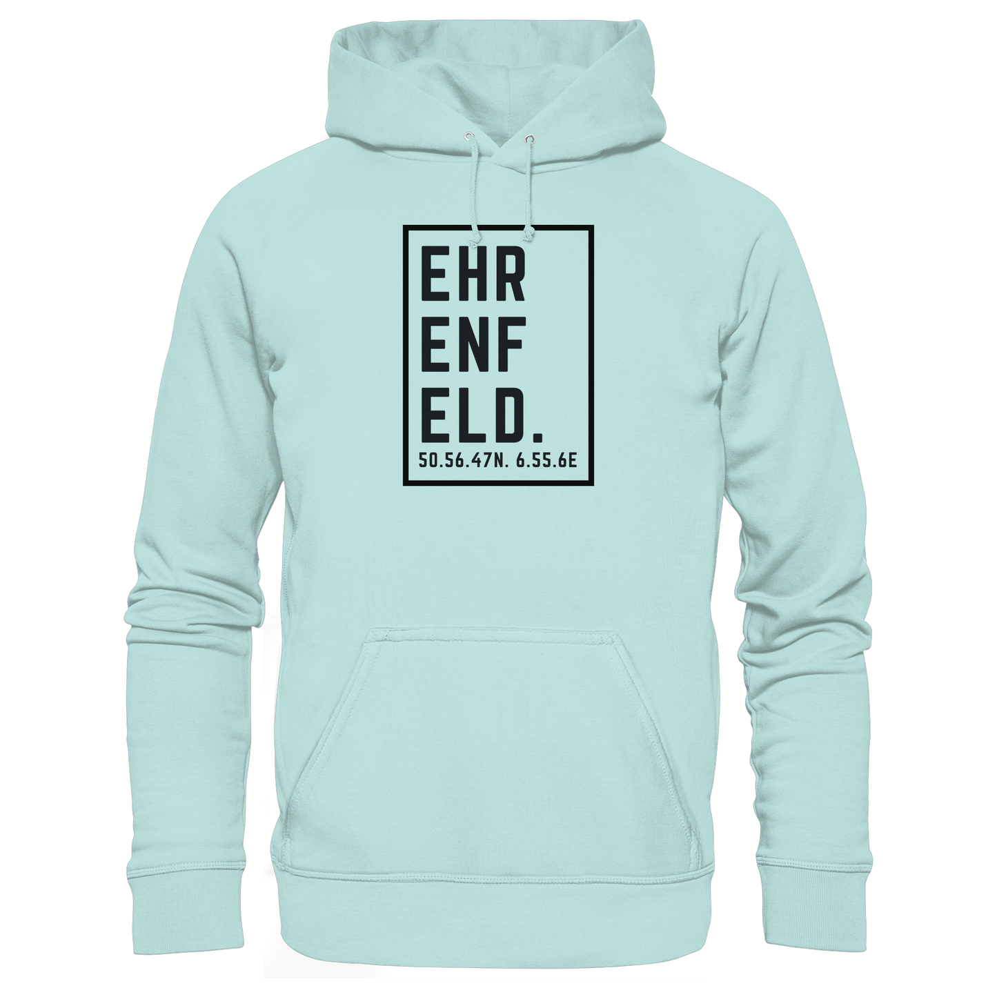 Ehrenfeld Koordinaten (großer Druck auf der Brust) - Organic Basic Hoodie