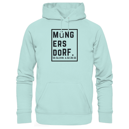 Müngersdorf Koordinaten (großer Druck auf der Brust) - Organic Basic Hoodie