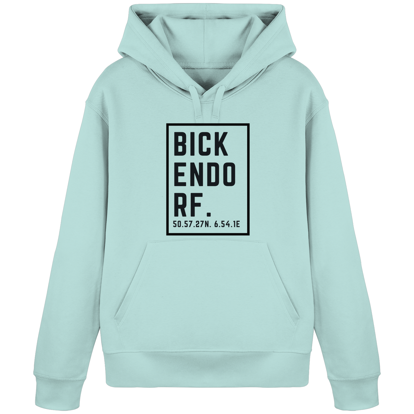 Bickendorf Koordinaten (großer Druck auf der Brust) - Organic Basic Hoodie
