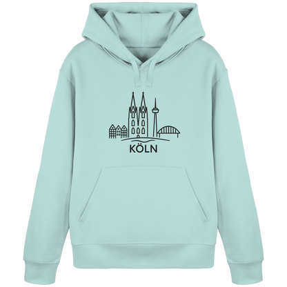 Köln Skyline (großer Druck auf der Brust) - Organic Basic Hoodie