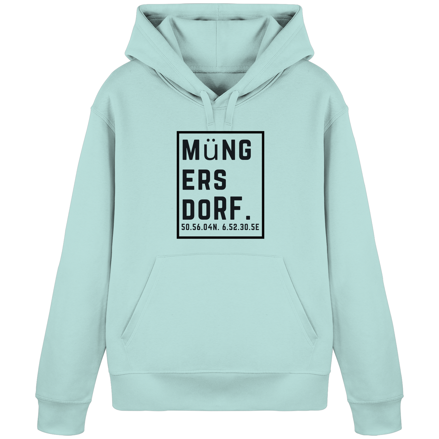 Müngersdorf Koordinaten (großer Druck auf der Brust) - Organic Basic Hoodie