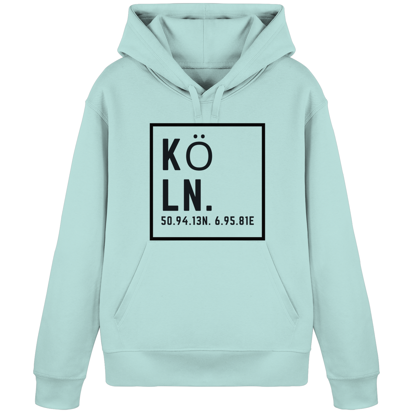 Köln Koordinaten (großer Druck auf der Brust) - Organic Basic Hoodie