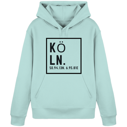Köln Koordinaten (großer Druck auf der Brust) - Organic Basic Hoodie