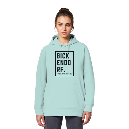 Bickendorf Koordinaten (großer Druck auf der Brust) - Organic Basic Hoodie