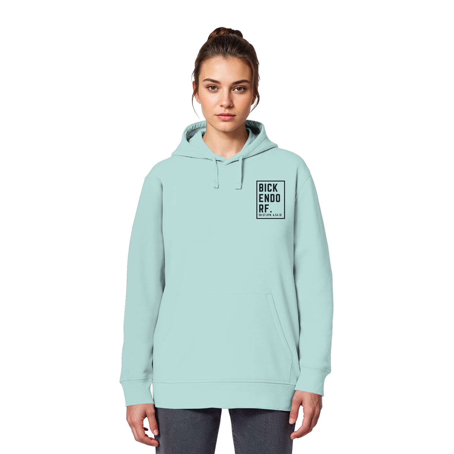 Bickendorf Koordinaten (kleiner Druck auf der Brust) - Organic Basic Hoodie