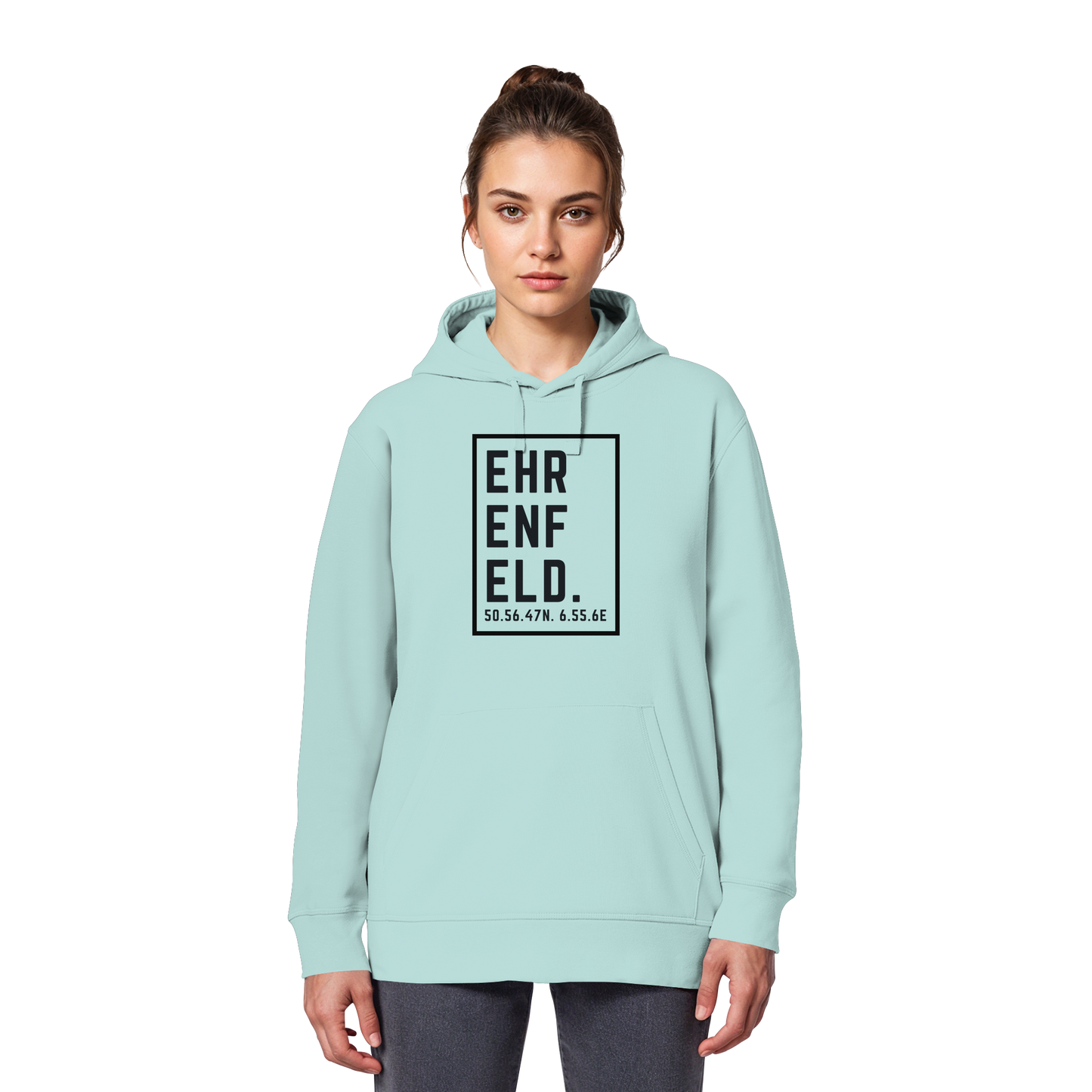 Ehrenfeld Koordinaten (großer Druck auf der Brust) - Organic Basic Hoodie