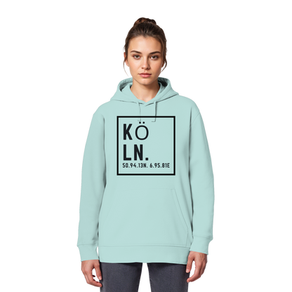 Köln Koordinaten (großer Druck auf der Brust) - Organic Basic Hoodie