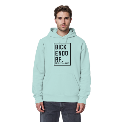 Bickendorf Koordinaten (großer Druck auf der Brust) - Organic Basic Hoodie