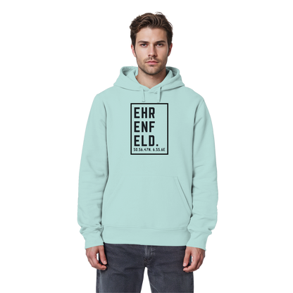 Ehrenfeld Koordinaten (großer Druck auf der Brust) - Organic Basic Hoodie