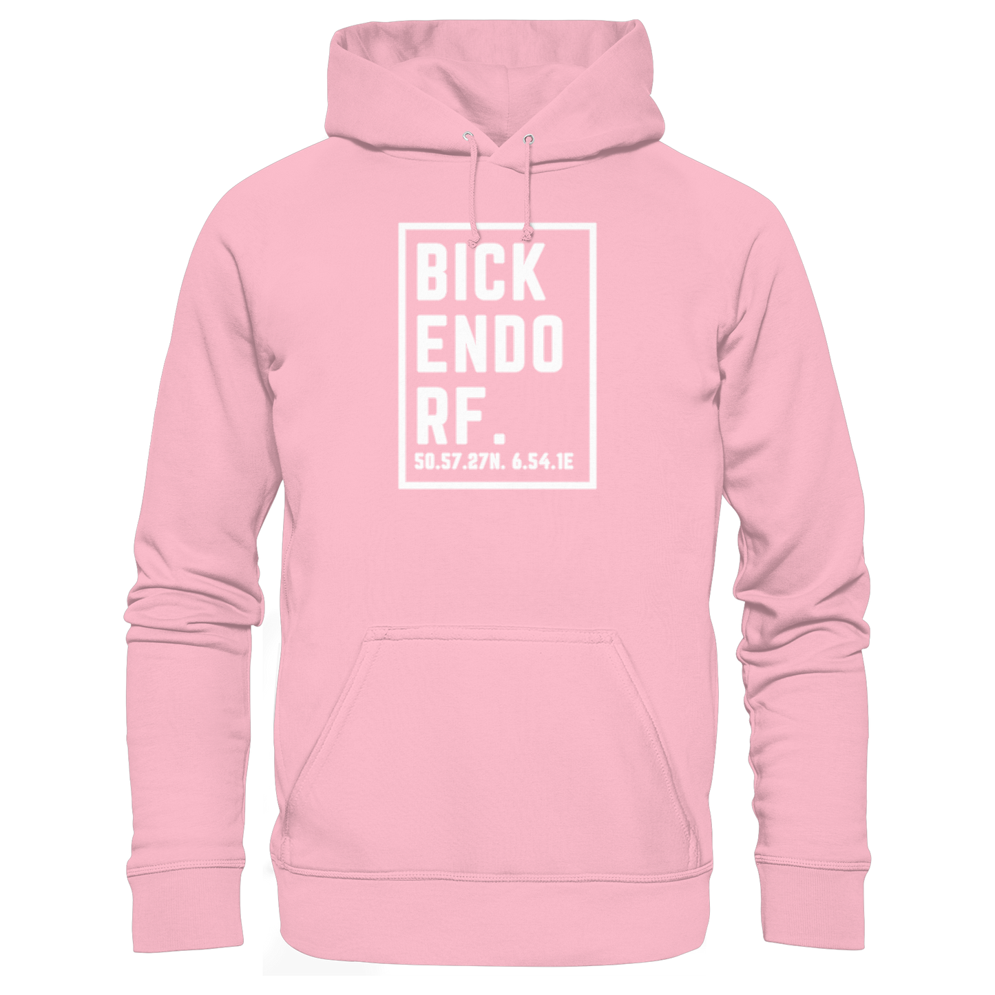 Bickendorf Koordinaten (großer Druck auf der Brust) - Organic Basic Hoodie