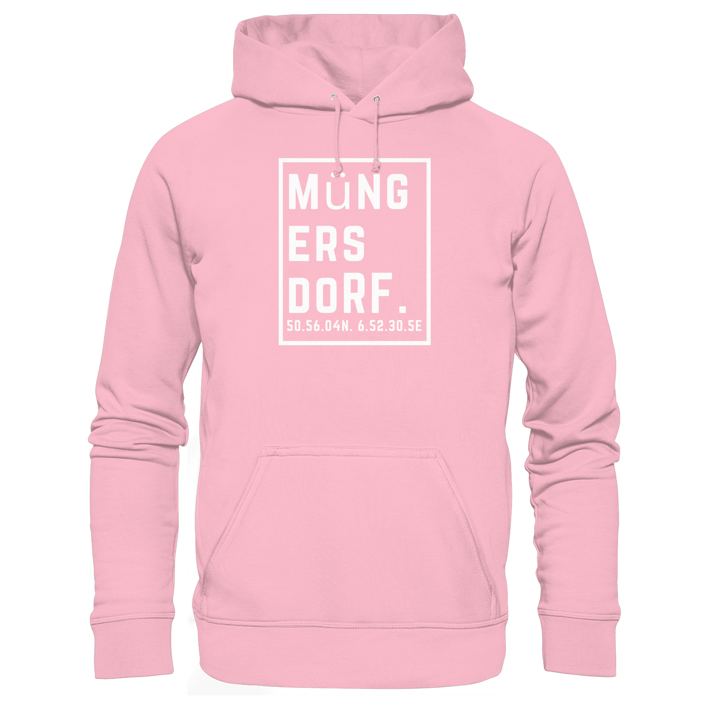 Müngersdorf Koordinaten (großer Druck auf der Brust) - Organic Basic Hoodie