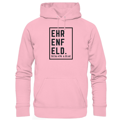 Ehrenfeld Koordinaten (großer Druck auf der Brust) - Organic Basic Hoodie