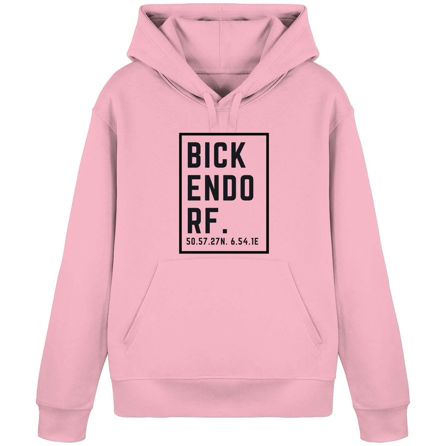 Bickendorf Koordinaten (großer Druck auf der Brust) - Organic Basic Hoodie