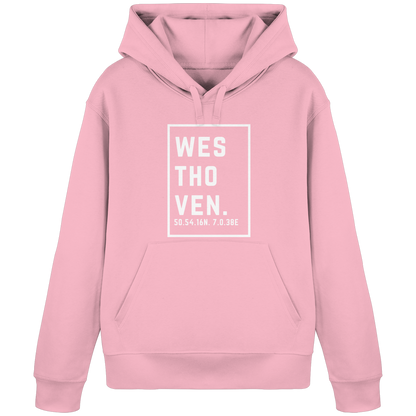 Westhoven Koordinaten (großer Druck auf der Brust) - Organic Basic Hoodie