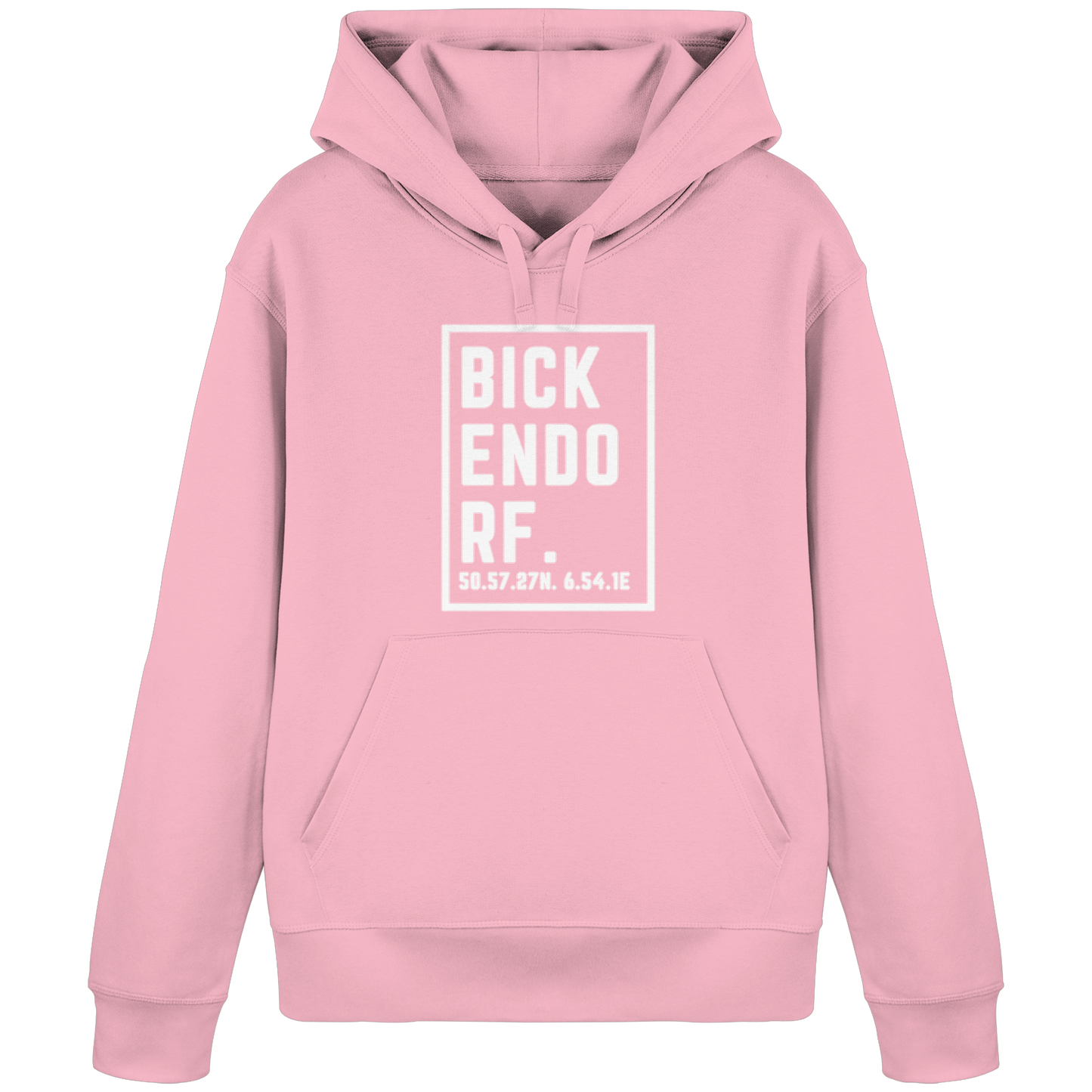 Bickendorf Koordinaten (großer Druck auf der Brust) - Organic Basic Hoodie