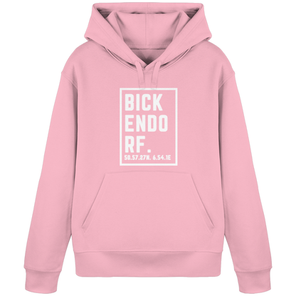 Bickendorf Koordinaten (großer Druck auf der Brust) - Organic Basic Hoodie
