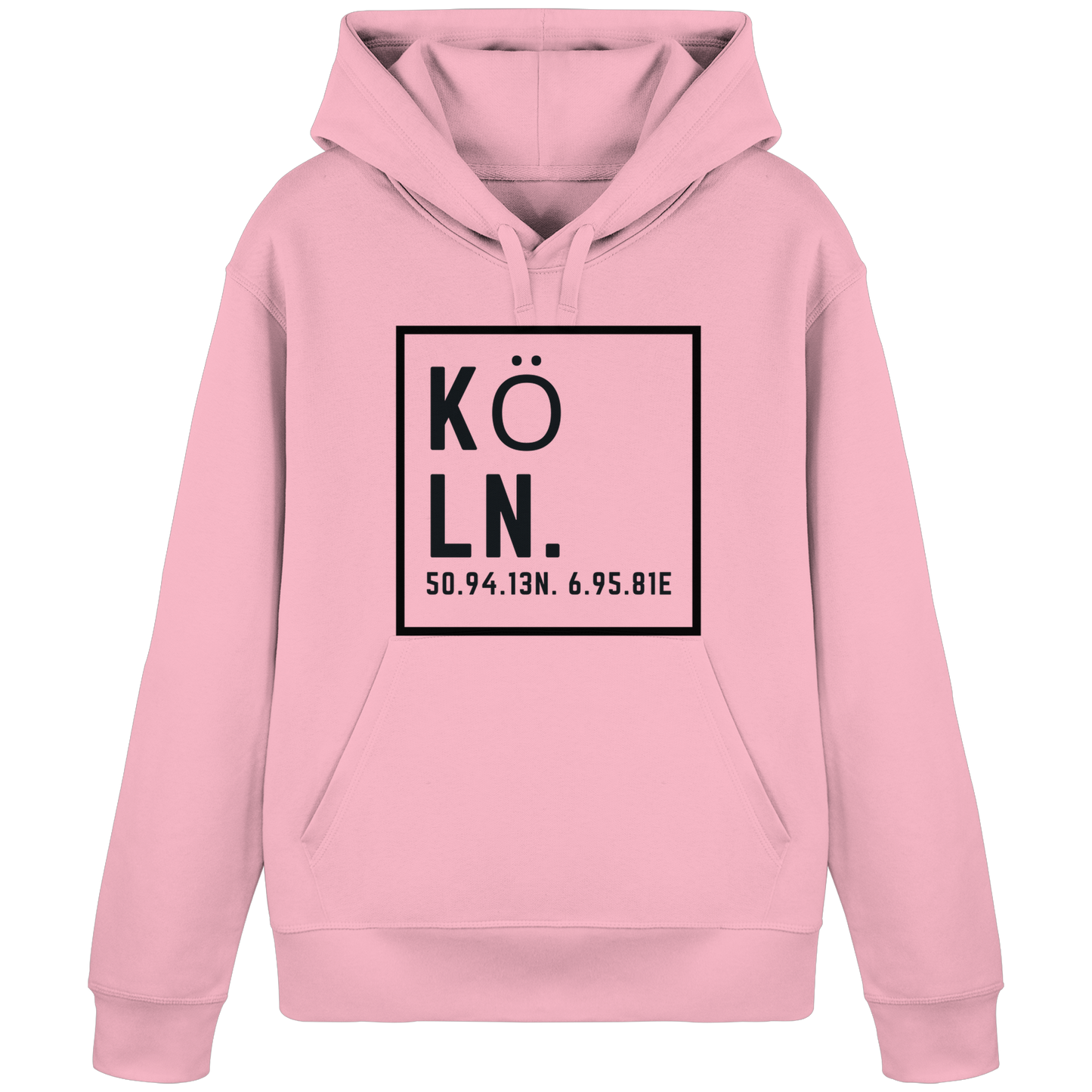Köln Koordinaten (großer Druck auf der Brust) - Organic Basic Hoodie