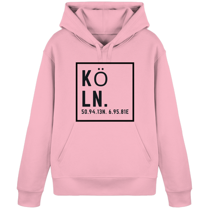Köln Koordinaten (großer Druck auf der Brust) - Organic Basic Hoodie