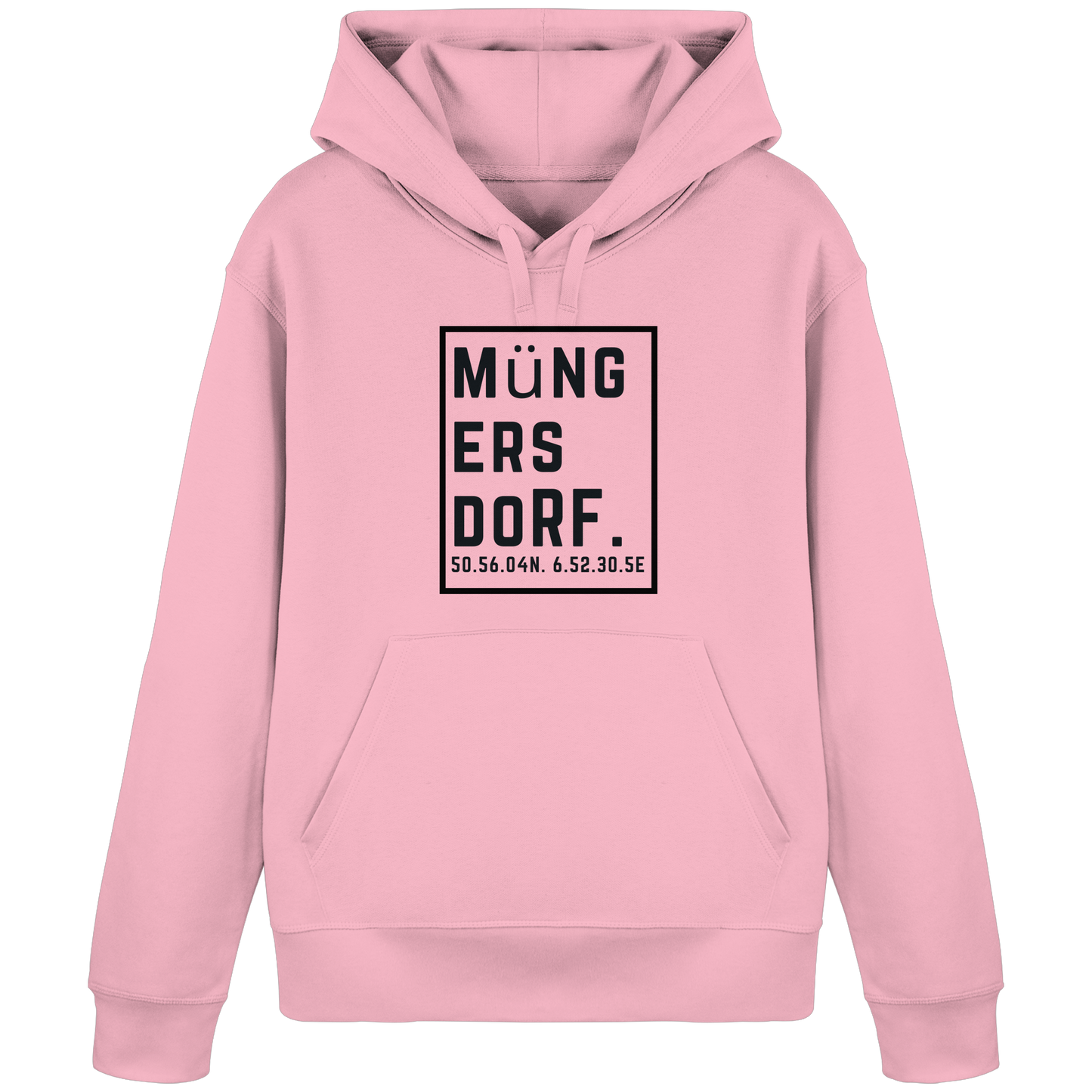 Müngersdorf Koordinaten (großer Druck auf der Brust) - Organic Basic Hoodie