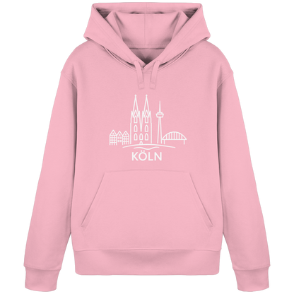 Köln Skyline (großer Druck auf der Brust) - Organic Basic Hoodie