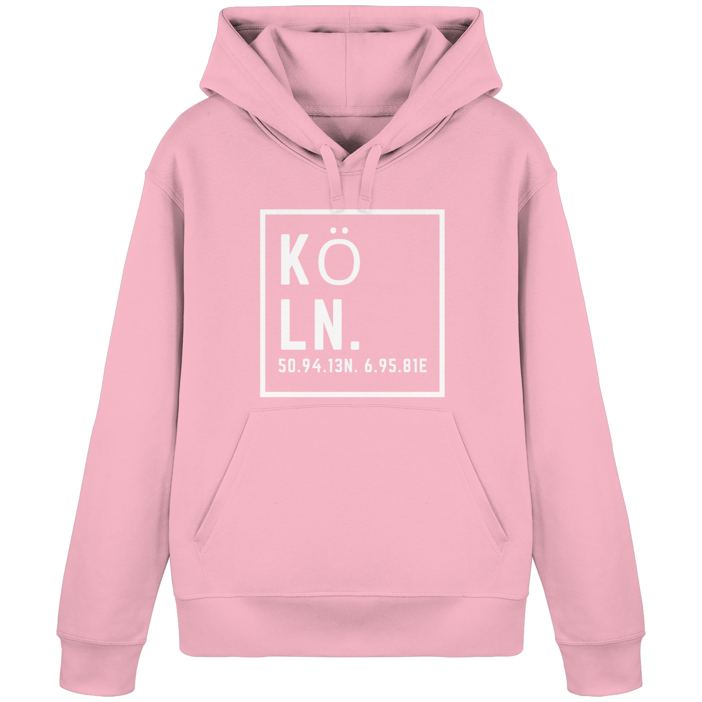 Köln Koordinaten (großer Druck auf der Brust) - Organic Basic Hoodie