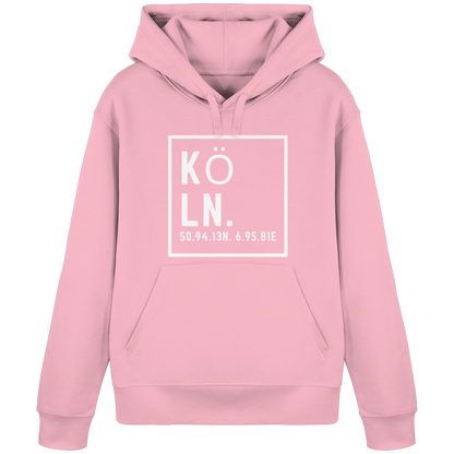 Köln Koordinaten (großer Druck auf der Brust) - Organic Basic Hoodie