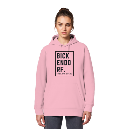 Bickendorf Koordinaten (großer Druck auf der Brust) - Organic Basic Hoodie