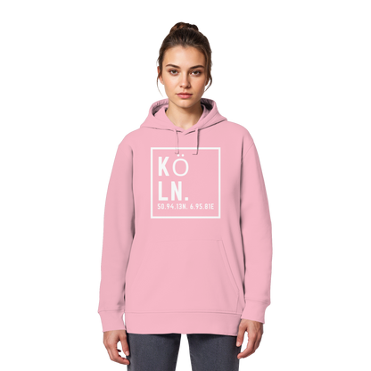 Köln Koordinaten (großer Druck auf der Brust) - Organic Basic Hoodie