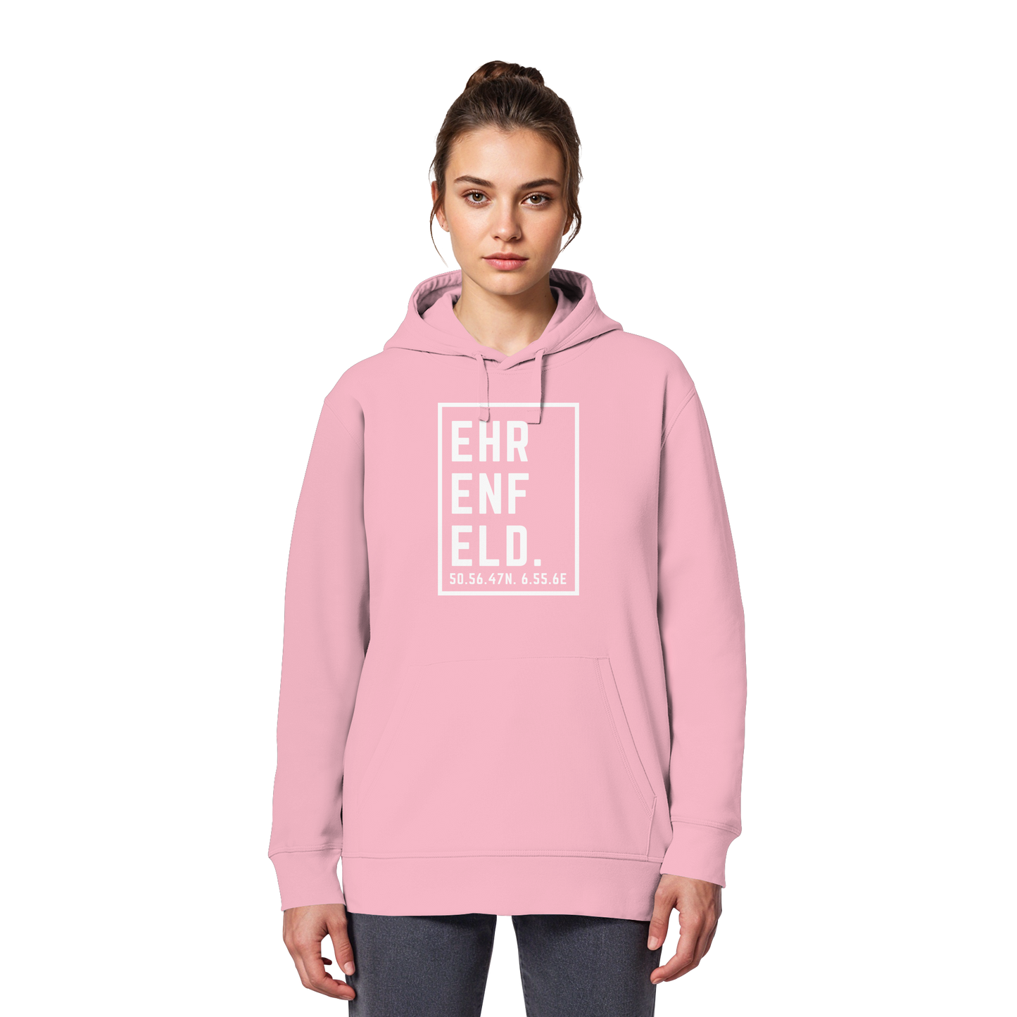 Ehrenfeld Koordinaten (großer Druck auf der Brust) - Organic Basic Hoodie