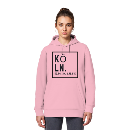 Köln Koordinaten (großer Druck auf der Brust) - Organic Basic Hoodie
