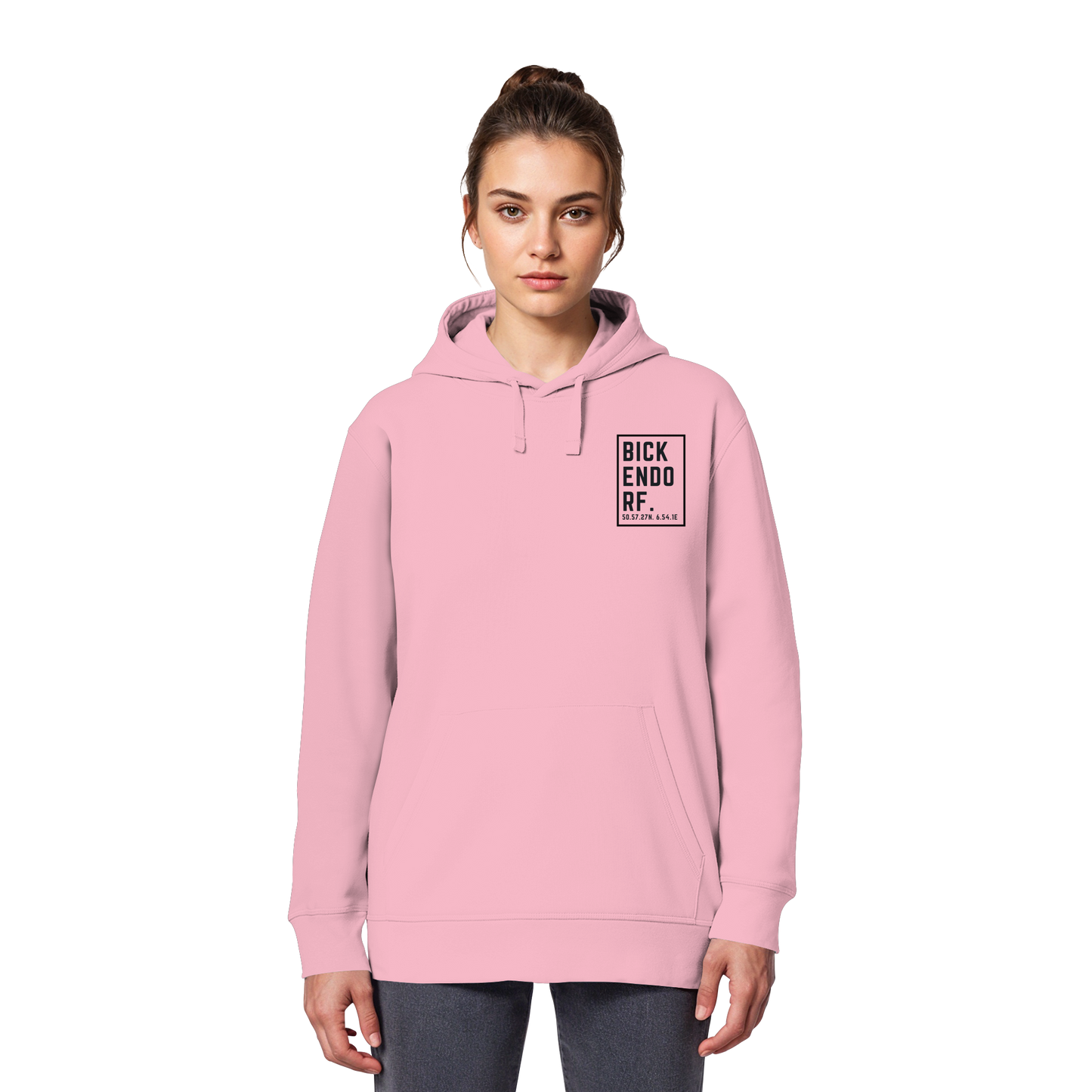 Bickendorf Koordinaten (kleiner Druck auf der Brust) - Organic Basic Hoodie