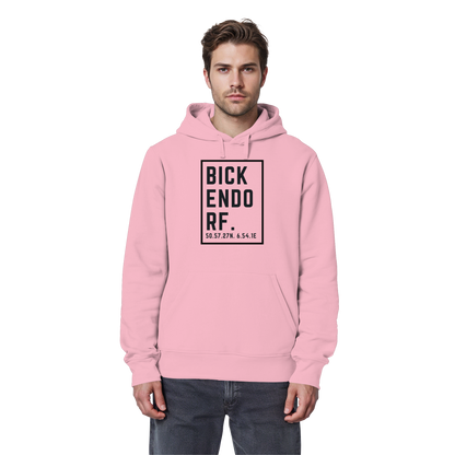 Bickendorf Koordinaten (großer Druck auf der Brust) - Organic Basic Hoodie