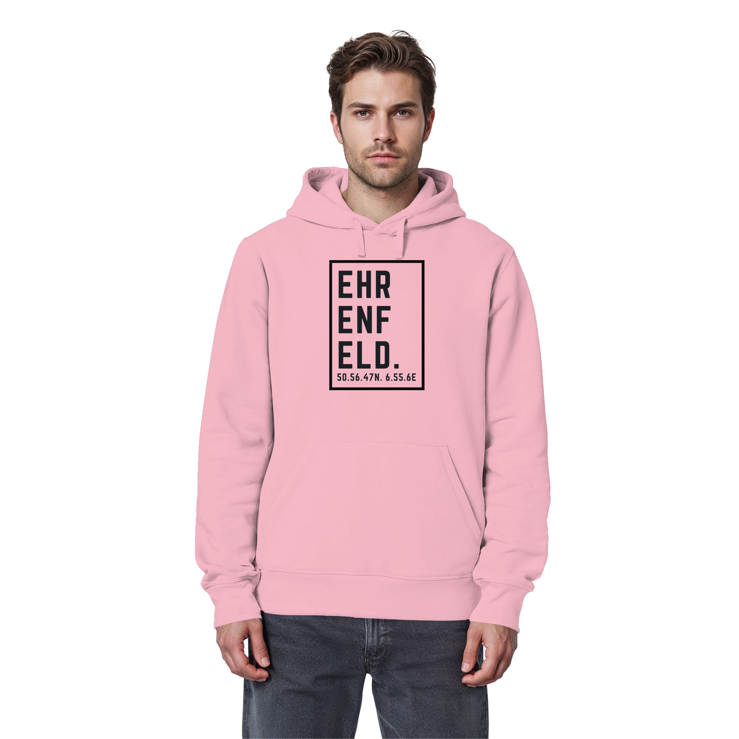 Ehrenfeld Koordinaten (großer Druck auf der Brust) - Organic Basic Hoodie