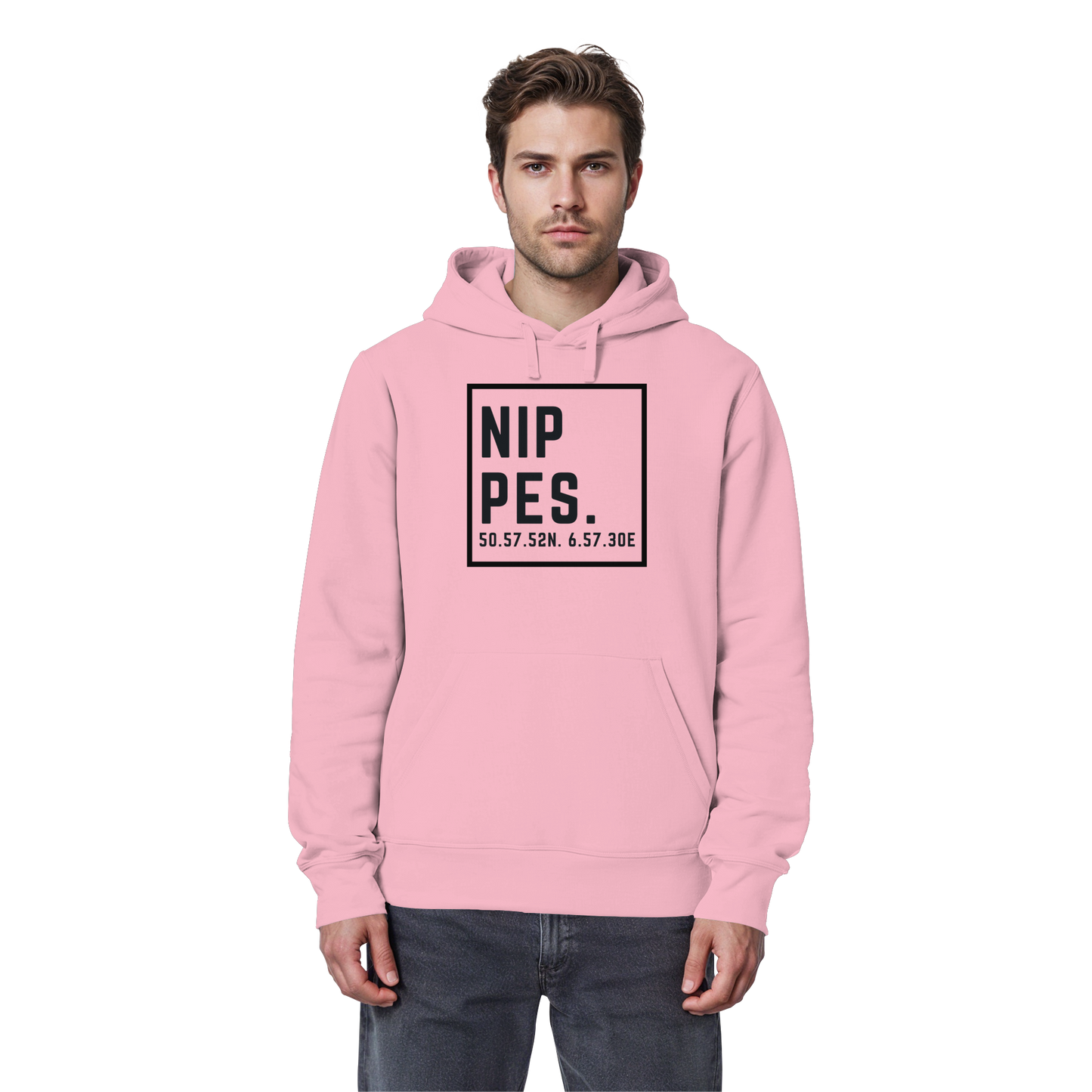Nippes Koordinaten (großer Druck auf der Brust) - Organic Basic Hoodie