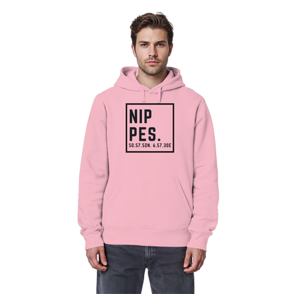 Nippes Koordinaten (großer Druck auf der Brust) - Organic Basic Hoodie